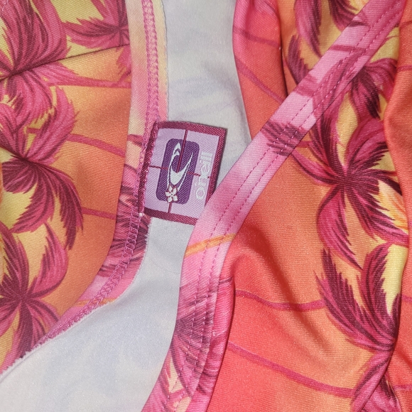O'Neill Tropical Pink And Orange Dress M - Picture 7 of 7